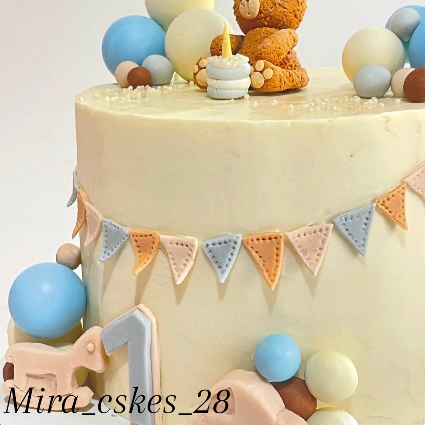 Classic White Wedding Cake - Front View